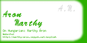 aron marthy business card